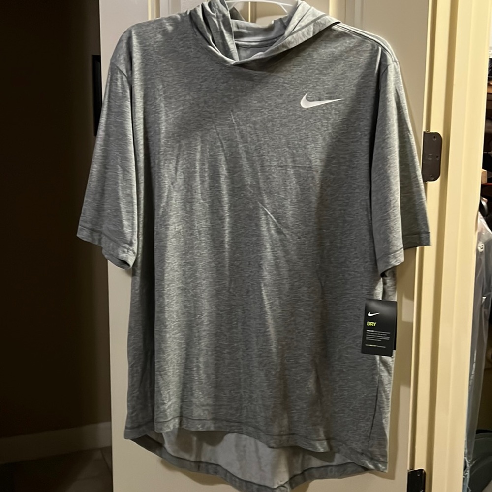 Nike dry fit short sleeve hoodie shirt XL